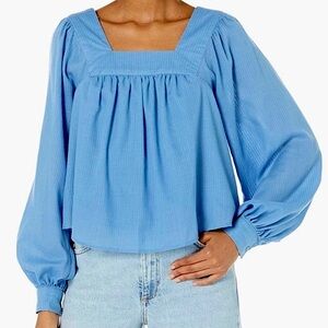 REVOLVE + Sweet Jamie Baby Blue Blouse, NEW